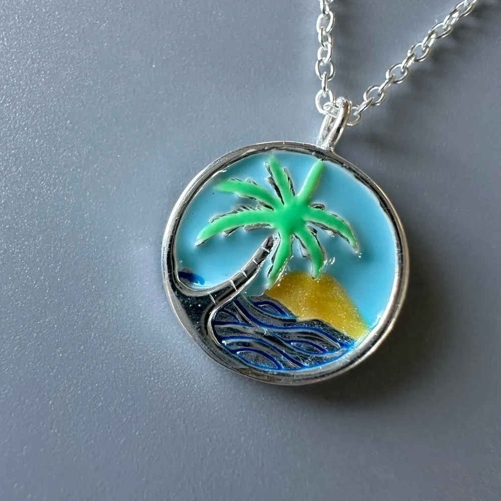 Sterling Silver Coastal Ocean Necklace​